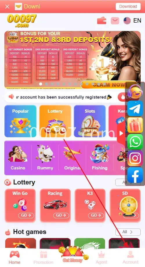 00097 Wallet Deposit Button